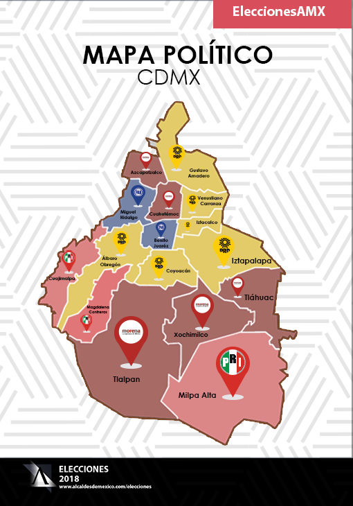 Mapa De Alcaldias De La Cdmx Sin Nombres Para Imprimir En Pdf 2021 ...