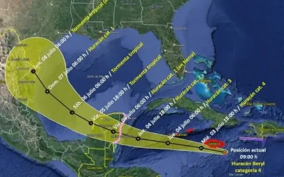 Quintana Roo, Campeche y Yucatán se preparan ante el paso del Huracán Beryl